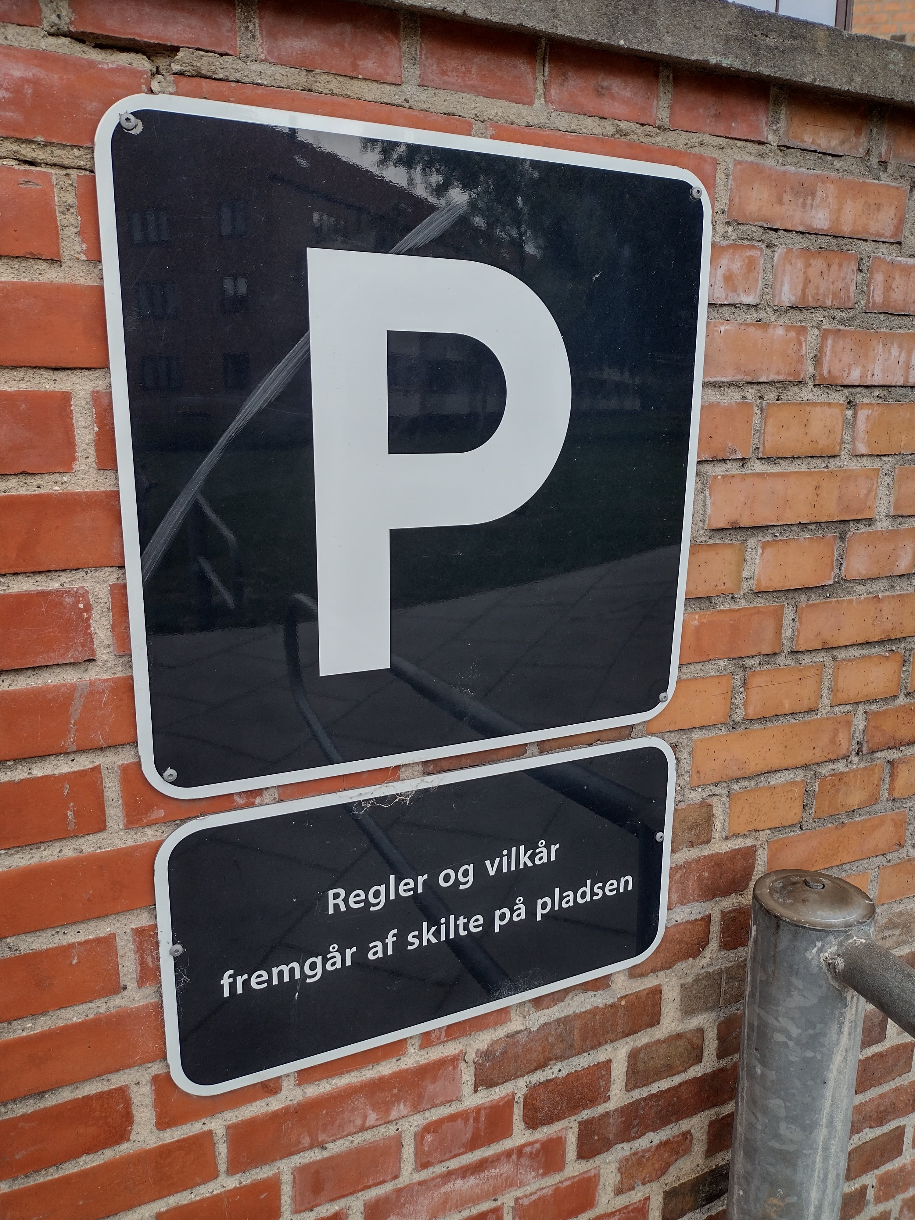 Denmark road sign private parking
