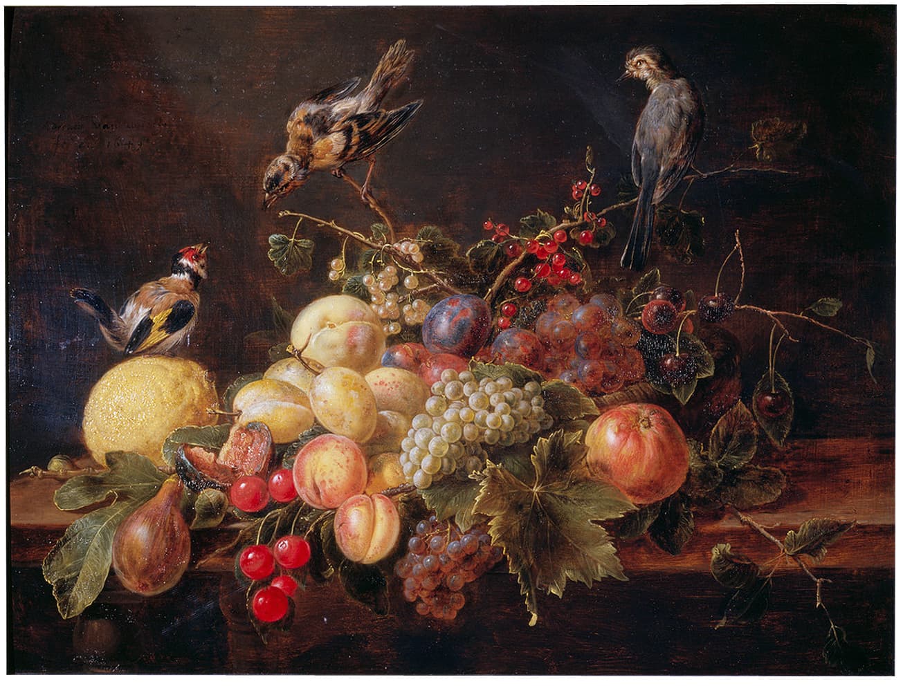 Adriaen van Utrecht - Still Life with Fruit and Birds
