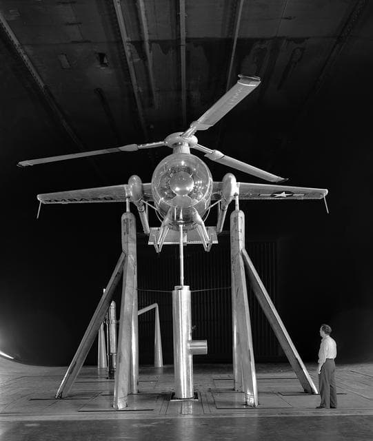 McDonnell Model XV-1 Convertiplane in the Ames 40x80 Foot Wind Tunnel.