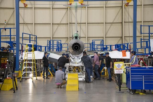 Engine Installed on NASA’s X-59 Experimental Aircraft
