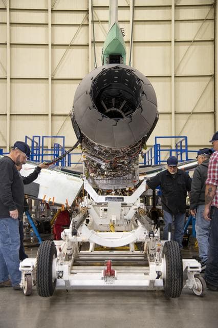 Engine Installed on NASA’s X-59 Experimental Aircraft
