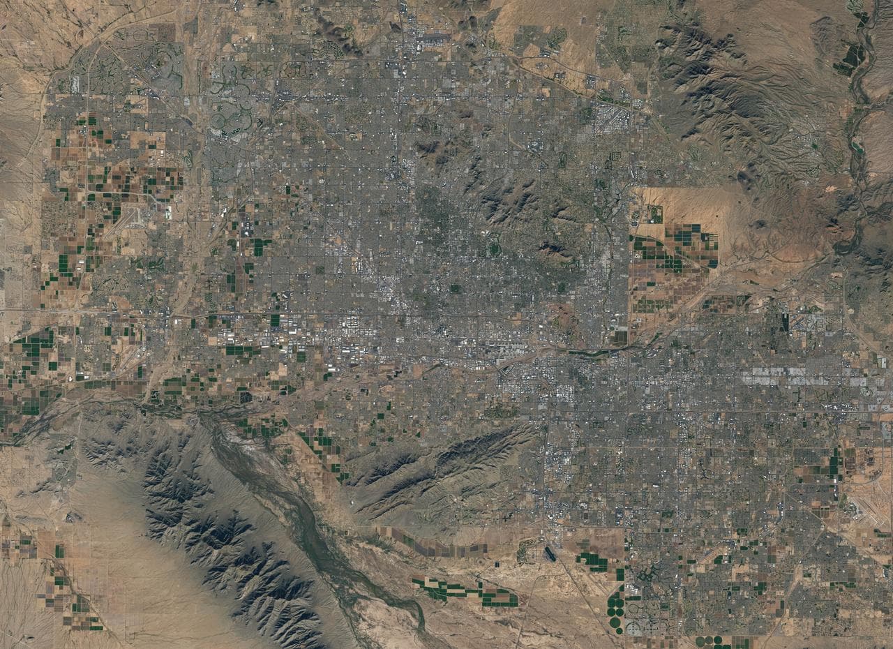 NASA Satellite Captures Super Bowl Cities - Phoenix