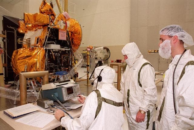 Workers, spacecraft, assembly