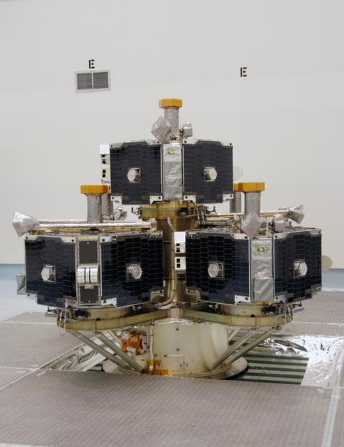 Moving THEMIS to a spin table for testing at Astrotech