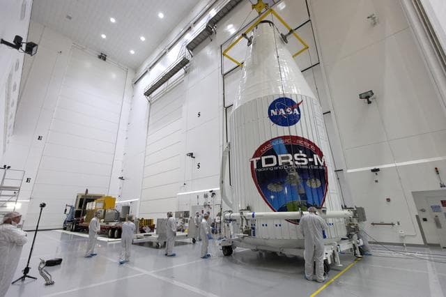 TDRS-M Spacecraft Lift to Transport Vehicle