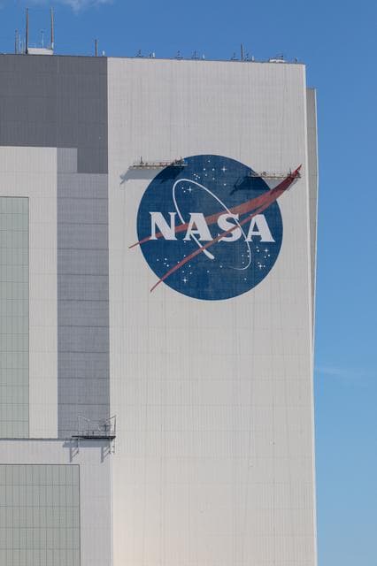 NASA Meatball Painting at VAB