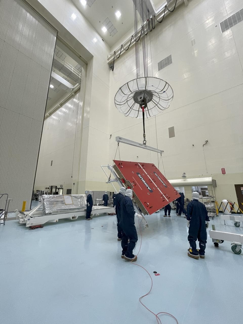 NASA’s Europa Clipper Solar Array Hoist at Kennedy Space Center