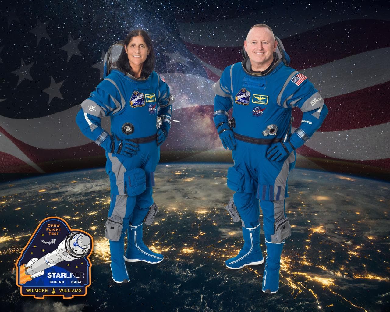 Boeing CFT Crew Portrait - Sunita Williams and Barry Wilmore