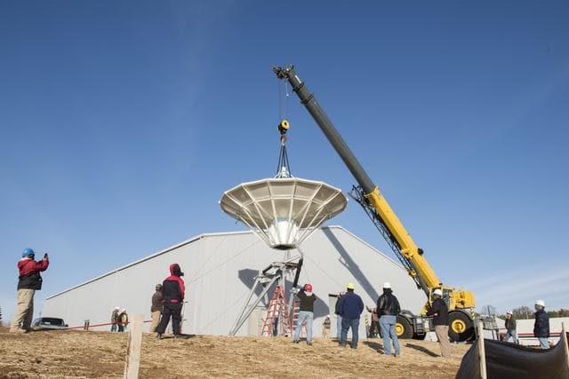 Setting a new satellite receiving antenna