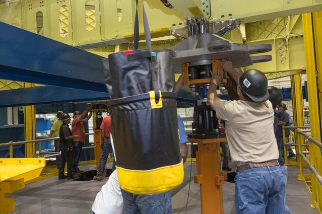 Pegasus delivers SLS engine section