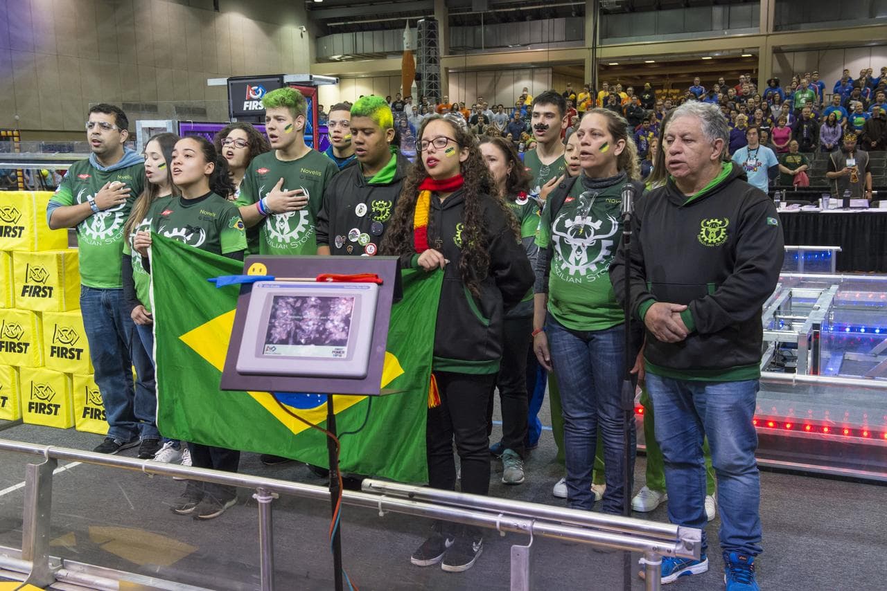 The Team From Brazil at the First Robotics Rocket City Regional
