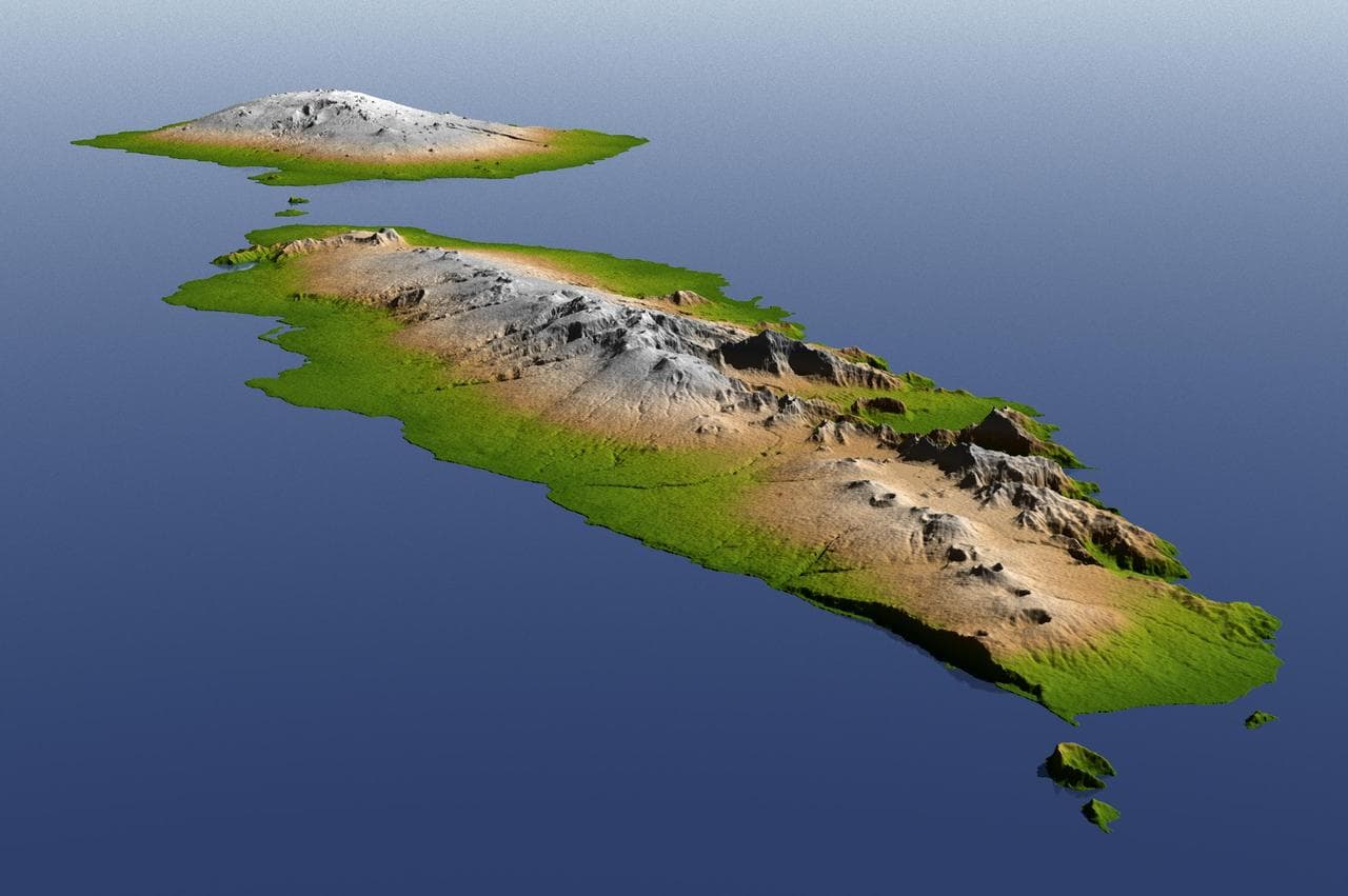 Independent State of Samoa, Shaded Relief and Colored Height