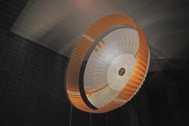 Parachute Opening During Tests for Mars Science Laboratory