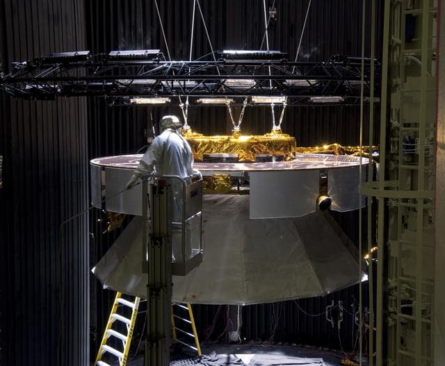 Mars Science Laboratory Cruise Stage in Test Chamber