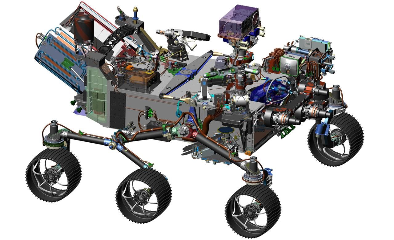 Computer-Design Drawing for NASA 2020 Mars Rover