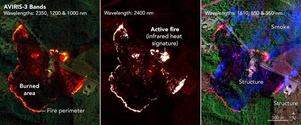 AVIRIS-3 Sensor Captures Data on Wildfire Near Perdido, Alabama