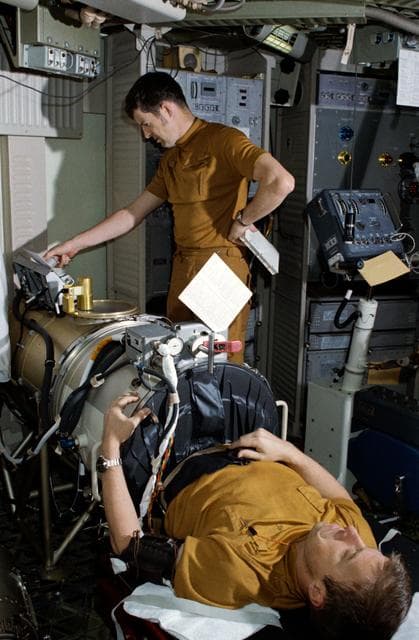 Skylab prime crew in bldg. 5