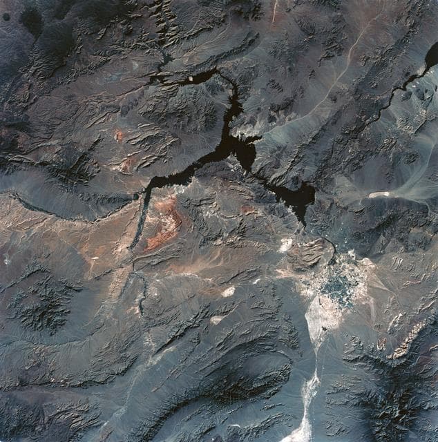 View of Lake Mead and Las Vegas, Nevada area from Sklyab