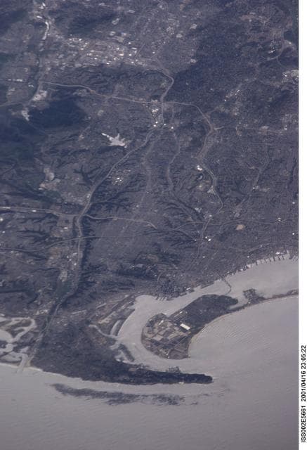 San Diego, California (with sunglint) as seen by Expedition Two crew