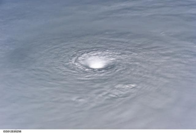 Crew Earth Observations of Hurricane Wilma taken during Expedition 12