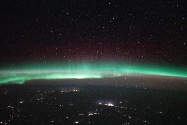 Starry, night, aurora