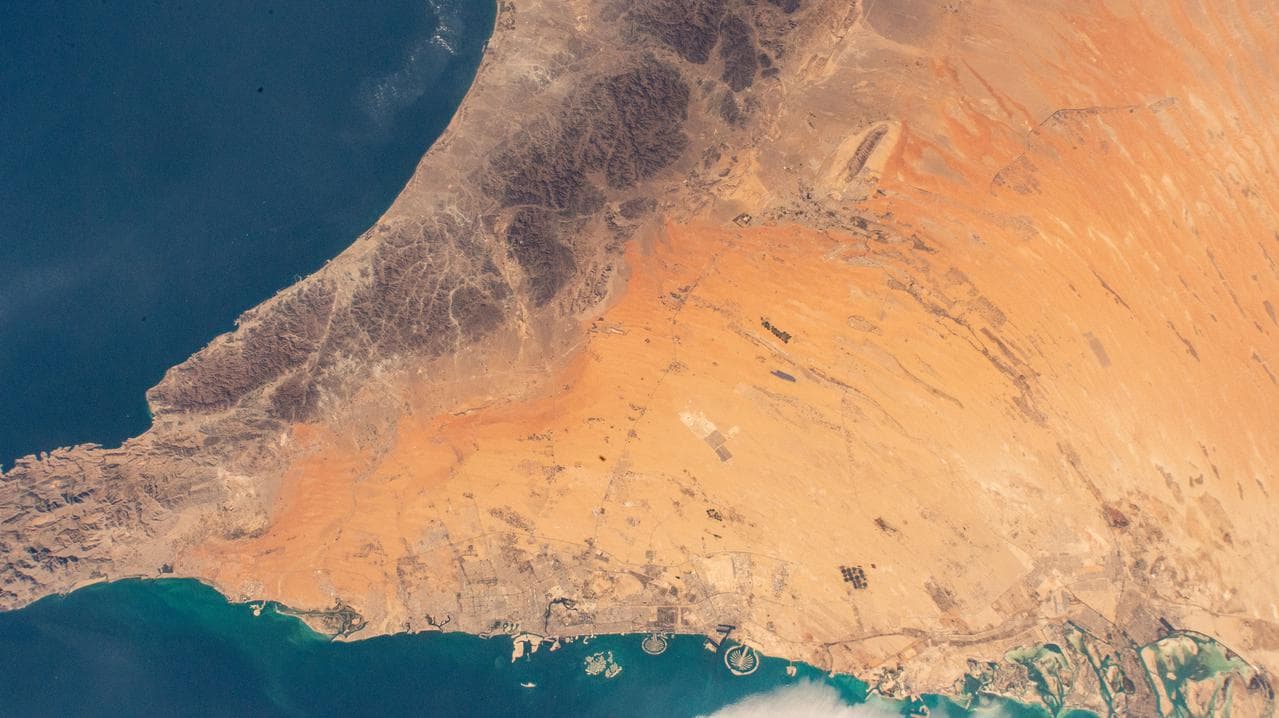 Desert, city, dubai
