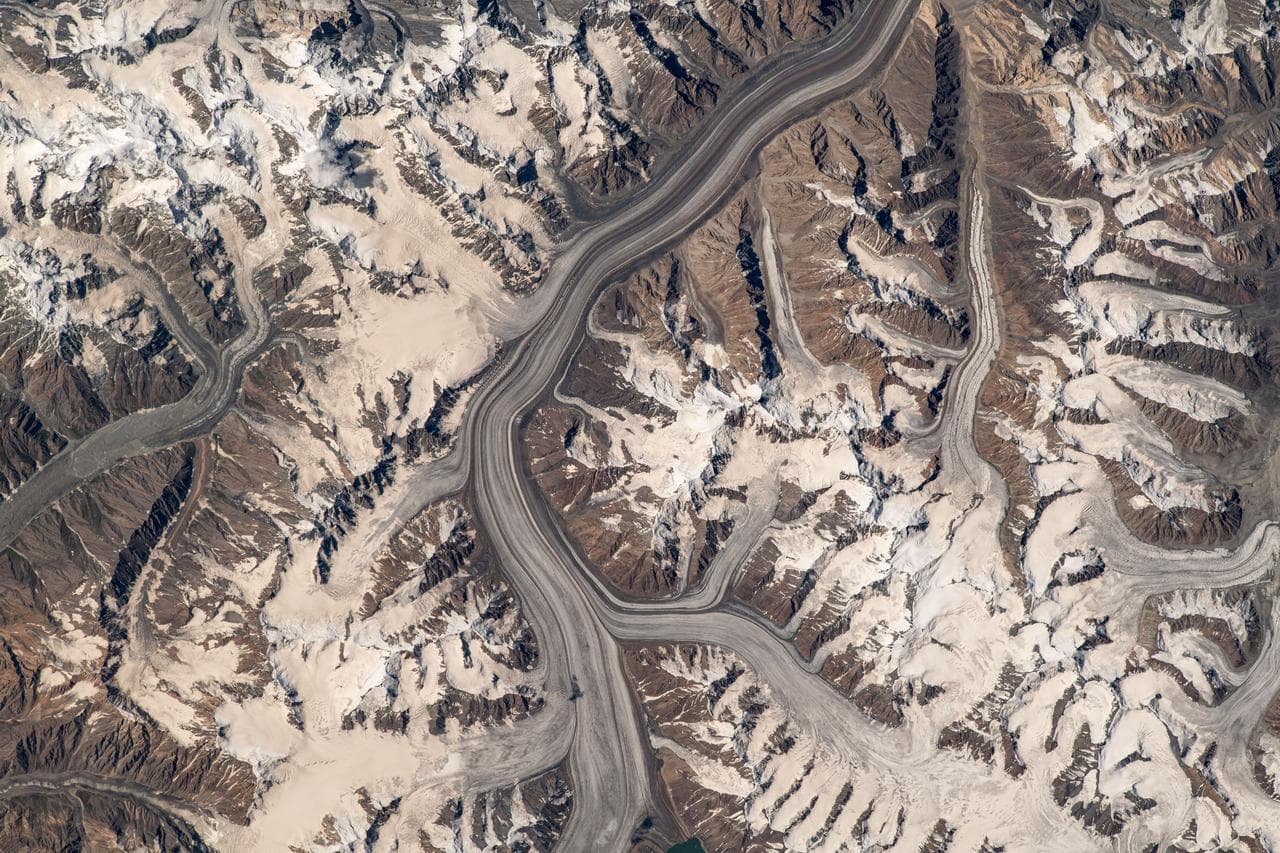 Glaciers, pamir, mountain