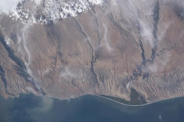 A portion of the Atacama Desert along Peru’s southern Pacific coast