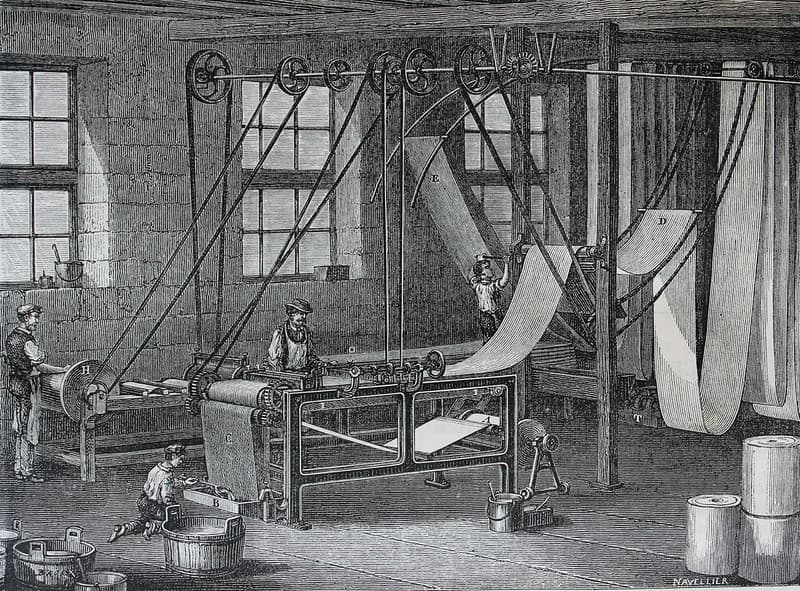 'Machine pour le fonçage des papier peints'