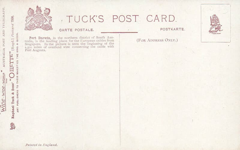 Cable Station, Port Darwin, N.T., Australia - reverse