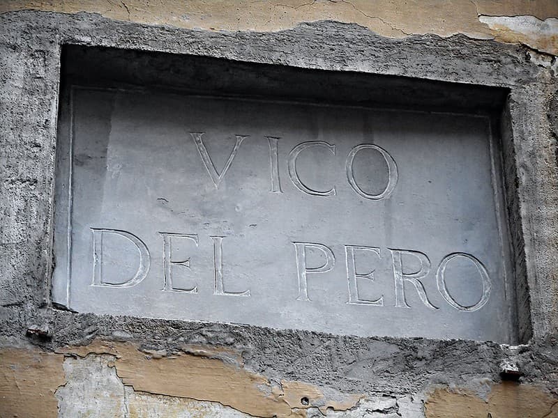 Lavagna street tablet (about 1780) in Naples