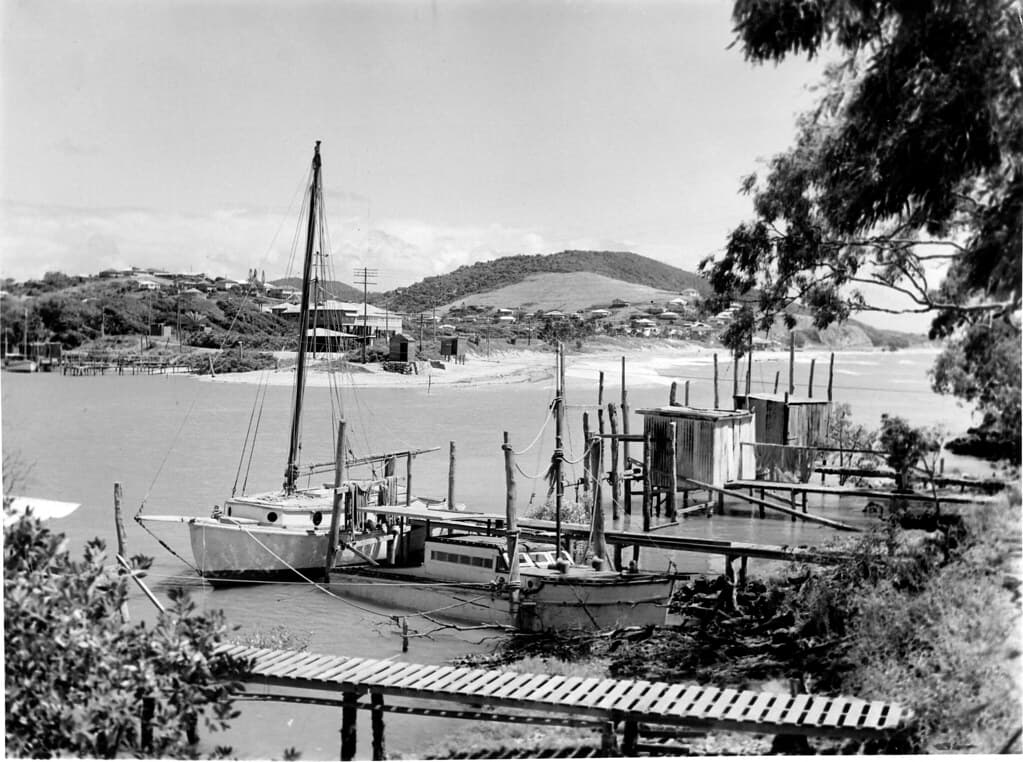 Boats moored at Yeppoon, c 1932