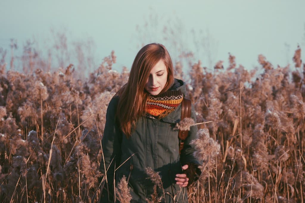 Female Walking in Field
