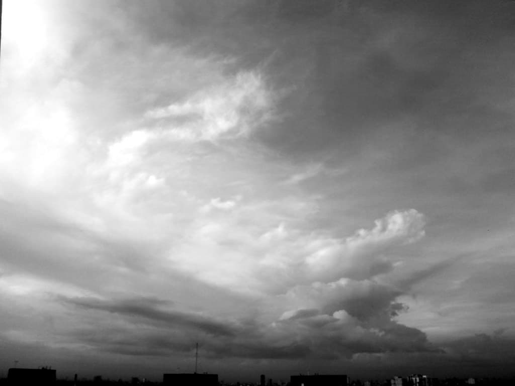 Clouds in black