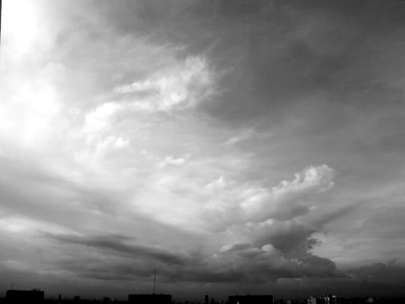 Clouds in black