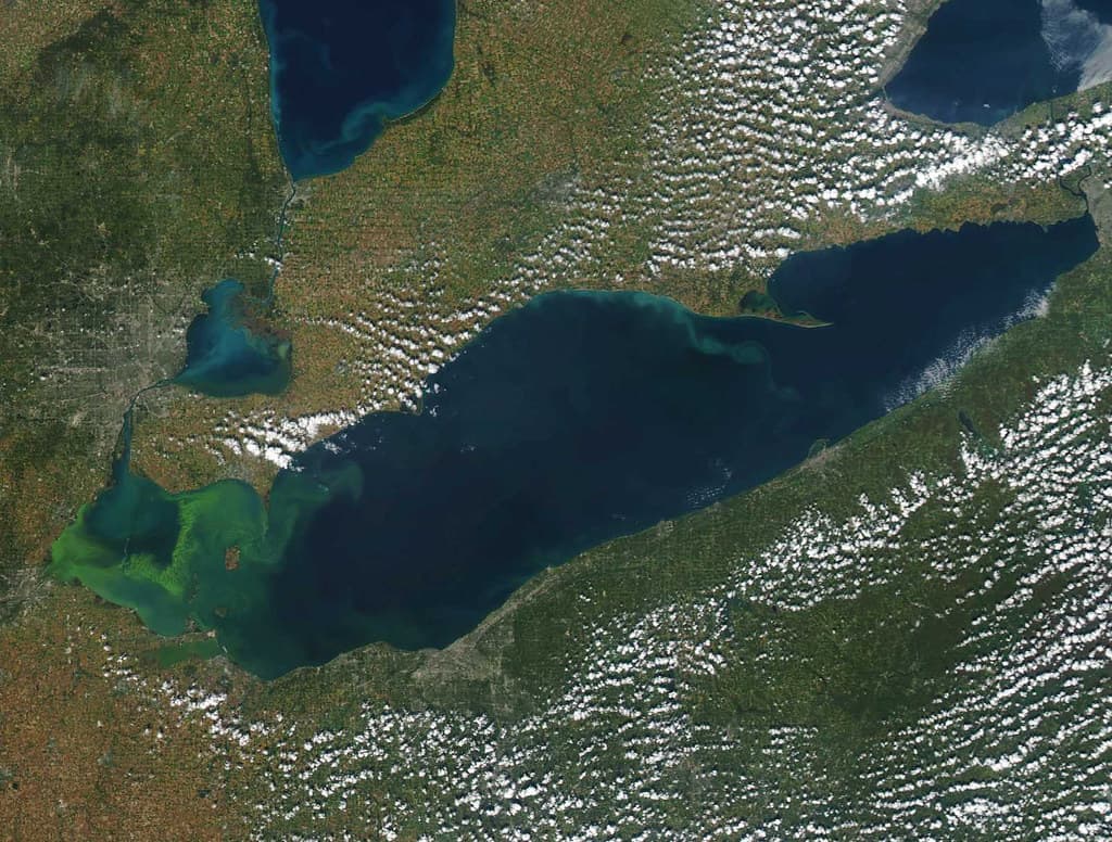 Lake Erie HABs MODIS Satellite Sep 2014