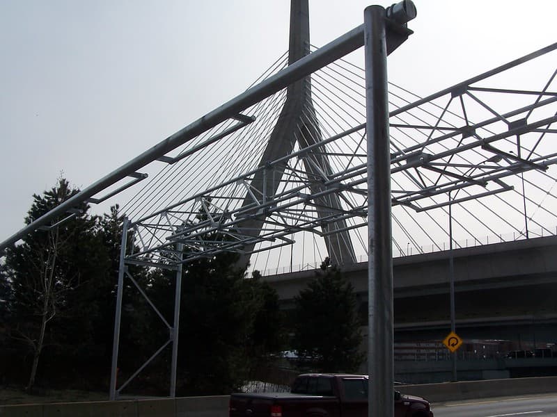 Tobin Bridge All Electronic Tolling Gantry 4, March 7, 2014