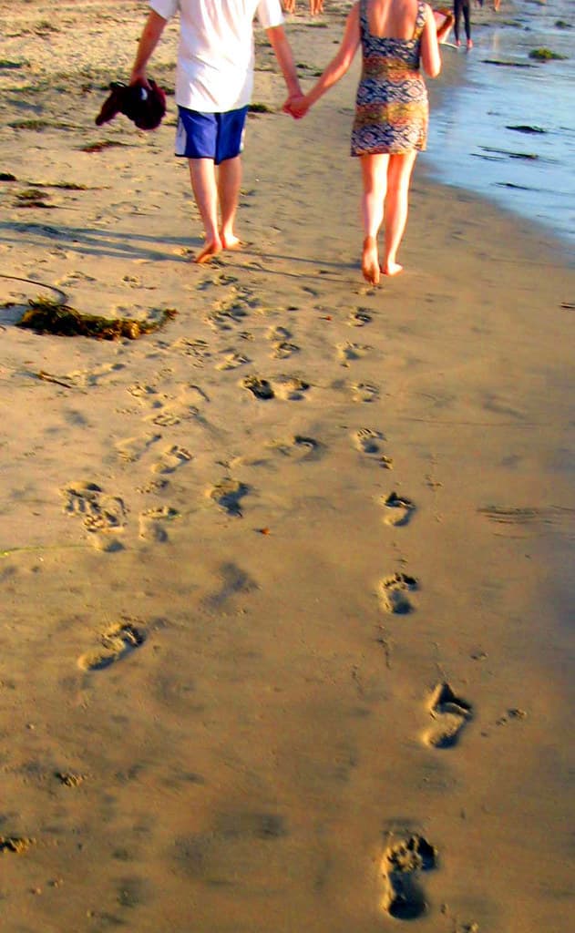 Footprints and Love, California Beach Summer