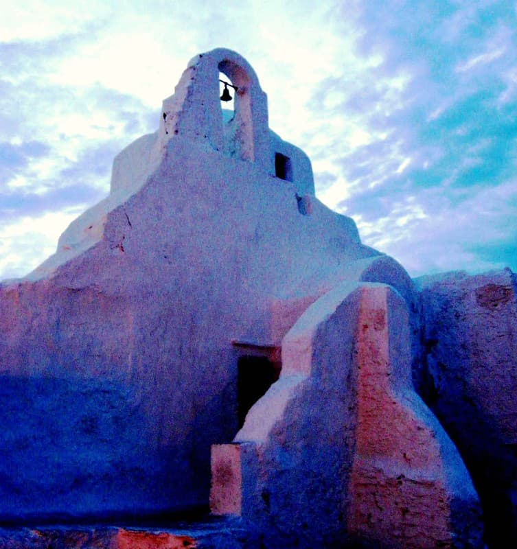 Greek Church Ruins, Mykonos, Greece, Cyclades Islands