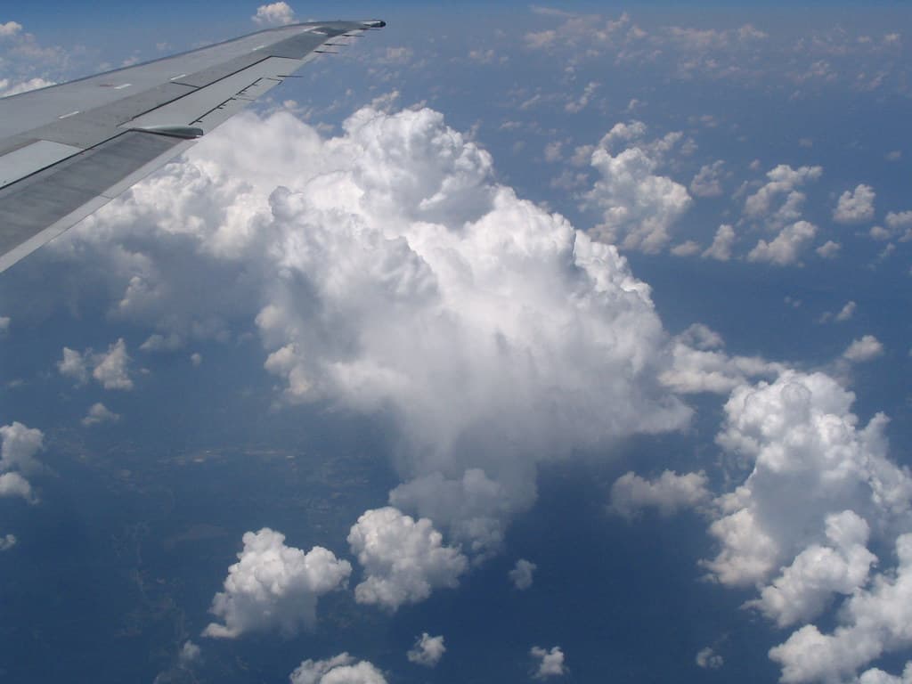 Aerial view of cumulus clouds 5