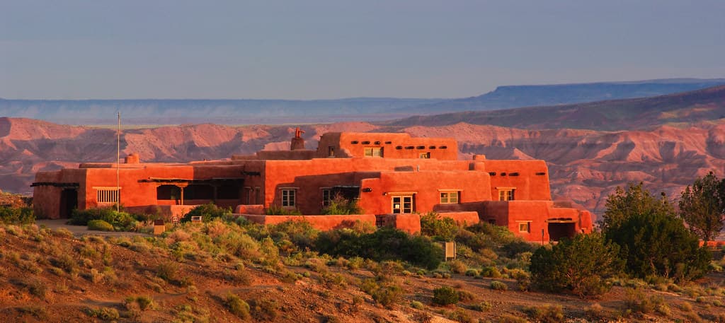 Painted Desert Inn National Historic Landmark at Sunrise