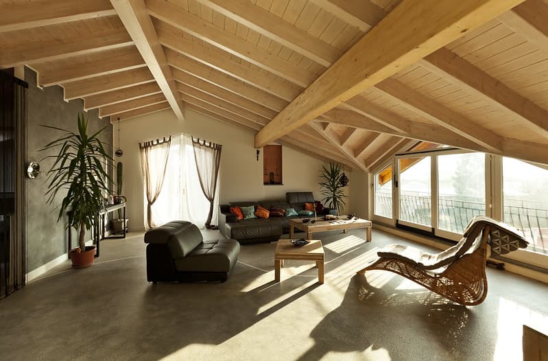 Interior new loft, ethnic furniture, livingroom