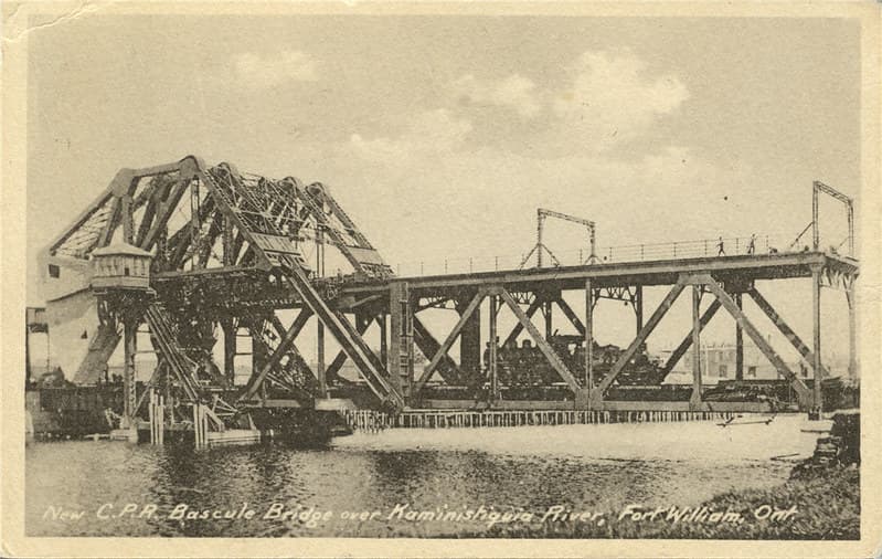 CPR 'Jacknife' Bascule Bridge over Kaministiquia River