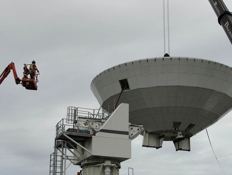 GOES-R Antenna Under Construction at WCDAS