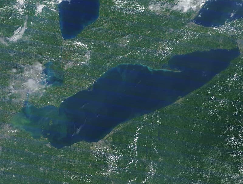 Lake Erie HABs MODIS Satellite Aug 2014