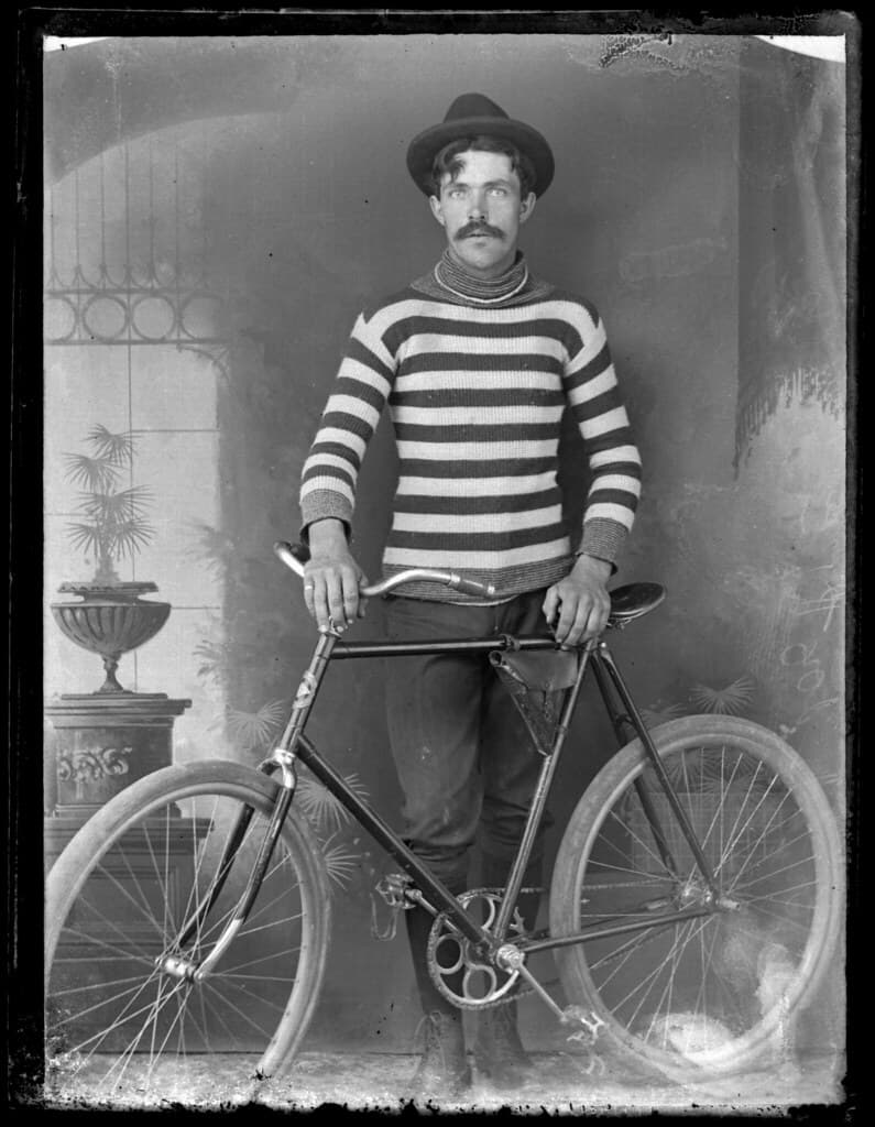 Man with a bicycle