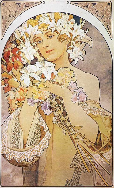 Alphonse Mucha - P17 La Fleur/Flowers, c.1897.