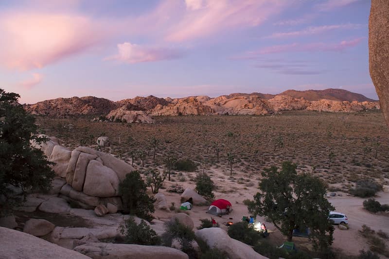 Sunset at Campsite in Hidden Valley Campground