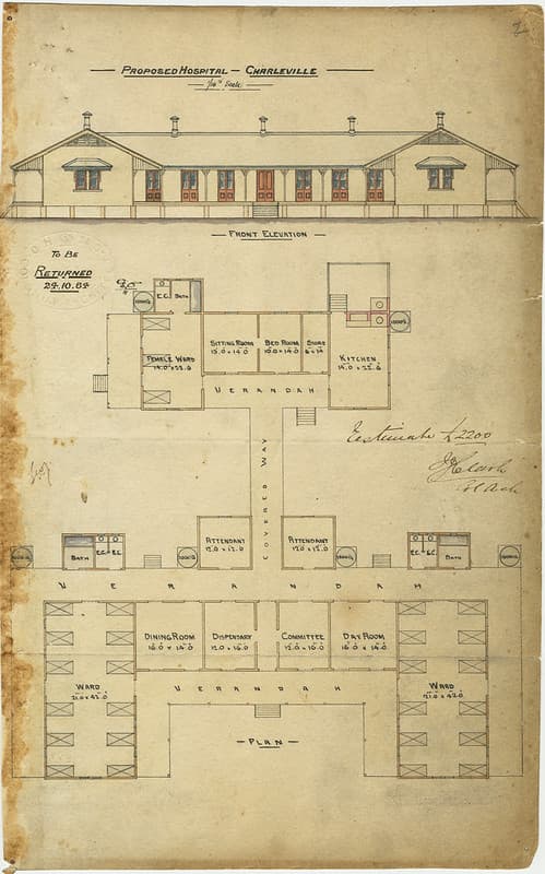 Architecture, charleville, drawing