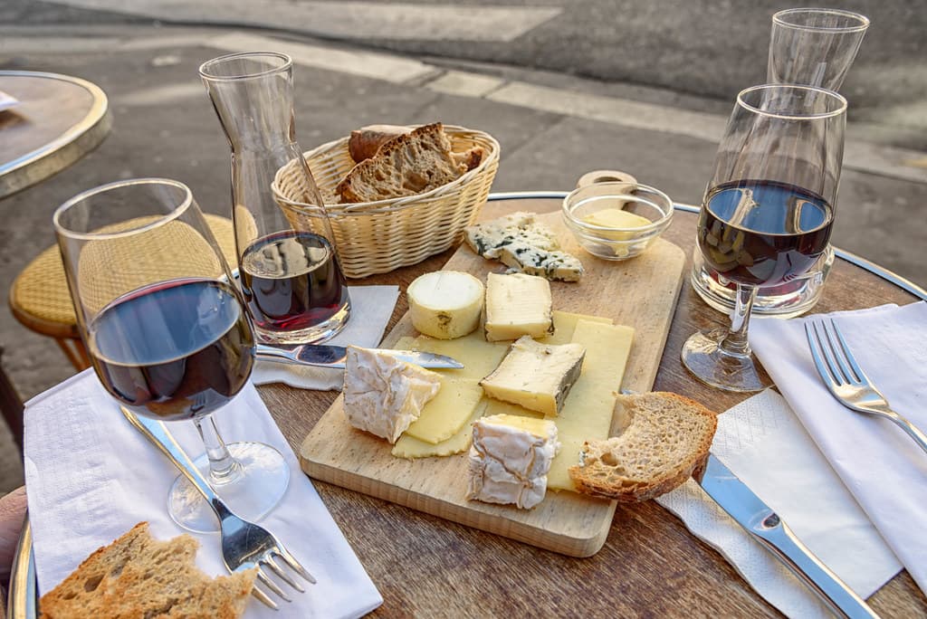 Cheese, Wine and Bread.